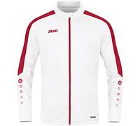 JAKO Power Polyester Jacket, Size: 42, Colour: White/Red