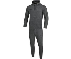 JAKO Premium Basics M9629 Men's Tracksuit with Hooded Sweatshirt, Charcoal Mottled, L