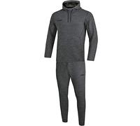 JAKO Premium Basics M9629 Men's Tracksuit with Hooded Sweatshirt, Charcoal Mottled, XL