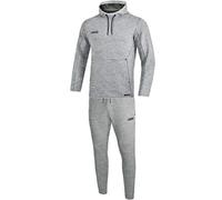 JAKO Premium Basics Men's Jogging Suit with Hooded Sweatshirt, Mottled Grey, M