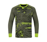 JAKO Men's Torwart-Trikot Tropicana (Langarm) Goalkeeper Jerseys, Khaki/Neon Green, XL