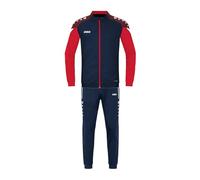 JAKO Unisex Children's Polyester Performance Tracksuit, Navy/Red, 128