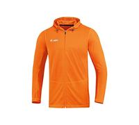 JAKO Unisex Children's Run 2.0 Hooded Jacket, unisex_child, Hooded jacket, 6875, neon orange, 164 (EU)