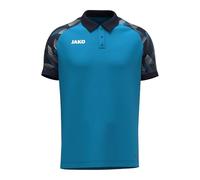 Jako Unisex Polo Shirt Sonic, Aqua/Navy, L