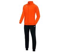 JAKO Unisex Polyester Classico Tracksuit, Neon Orange, XL