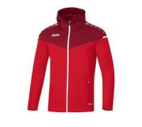 JAKO Women's Champ 2.0 Hooded Jacket, Red/Wine red, 38