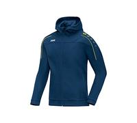 JAKO Women's Classico Hooded Jacket, Nightblue/Citro, 34 (EU)
