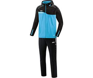 JAKO Women's Competition 2.0 with Hood Pre Tracksuit, Aqua/Black, 40 EU