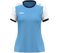 JAKO Women's Dynamic Short Sleeve Jersey, Sky Blue/White/Navy, S