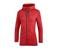 JAKO Women's Premium Basics Hooded Jacket, womens, Hooded jacket, 6829, Mottled red, 38