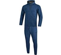 JAKO Women's Premium Basics Jogging Suit with Hood, Womens, Jogging suit, M9629, marine meliert, 44 (EU)