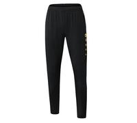 JAKO Women's Premium Damen Track Pants, Black/Citro, 36 (EU)