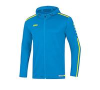 JAKO Women's Striker 2.0 Hooded Jacket, Blau/Neongelb, 40