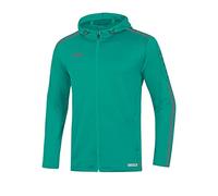 JAKO Women's Striker 2.0 Hooded Jacket, türkis/Anthrazit, 34 (EU)