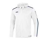 JAKO Women's Striker 2.0 Hooded Jacket, White/Navy, 42