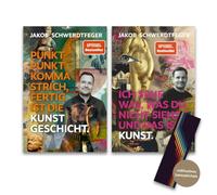Jakob Schwerdtfeger - Buchset Kunstcomedy, Kunstgeschichte - mit Ich sehe was, was du nicht siehst, und das ist Kunst sowie Punkt Punkt Komma Strich - Sachbücher mit exklusivem Lesezeichen