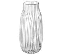JAKY-Global Clear Tall Vase,Large Clear Vases for Flowers,H-31cm Simple Striped Design for Home Floor Decor,Farmhouse Decor, Centerpiece Coffee Table Decorations(clear 31cm)