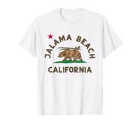 Jalama Beach California Beach Flag Bear Surf CA Vintage T-Shirt