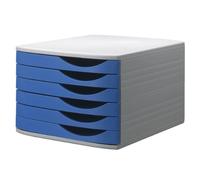 Jalema 2686356160 Drawer Box 6 Closed Drawers Light Grey/Blue