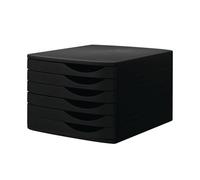 Jalema 6 Desktop Plastic Drawers Set Black J76319BLK