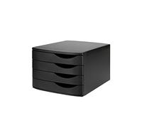 Djois Re-Solution Desktop Drawers 4 Drawer Set with 4 drawers, black A4 PS (Polystyrene) Black 30 x 37.5 x 21.6 cm