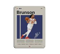 Jalen Brunson Retro Poster Metal Tin Sign Chic Art Retro Iron Painting Bar People Cave Cafe Family Garage Poster Wall Decoration 12x16inch(30x40cm)
