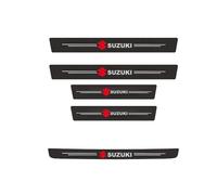 JALILAN 5pcs Car Carbon Fiber Door Sill Protector Strips for Suzuki Swift 2005-2025, Welcome Pedal Scuff Guard Non-Slip, Auto Styling Decoration Accessory