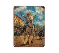 Jalisco Rodeo Retro Poster Metal Tin Sign Chic Art Retro Iron Painting Bar People Cave Cafe Family Garage Poster Wall Decoration 12x16inch(30x40cm)