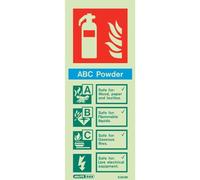 Jalite ABC Powder Fire Extinguisher Sign - 6360M - Rigid PVC