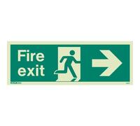 Jalite Fire Exit Right Sign - Progress to the Right 435T - Rigid PVC