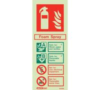 Jalite Foam Spray Fire Extinguisher Sign - 6361M - Rigid PVC