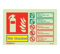 Jalite Wet Chemical Fire Extinguisher Sign - 6407ID - Rigid PVC