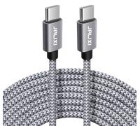 JALIXI USB C to USB C 3M Cable, 60W PD Long PS5 Slim Controller Charger Cable Fast Charge Nylon for Playstation 5 Pro, for Nintendo Switch, for Steam Deck, Samsung Galaxy S25 S24 Ultra, Pixel, Gris