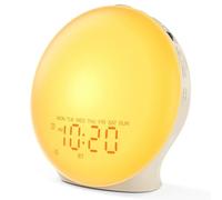 JALL Sunrise Alarm Clock White Noise Machine with 25 Nature Sleep Sounds, Fully Dimmable Clock for Bedrooms, Heavy Sleepers, 17 Light Modes, HiFi Bluetooth Speaker