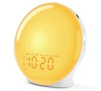 JALL Sunrise Alarm Clock with 25 White Noise Nature Sounds, Wake Up Light for Bedrooms, Bluetooth Speaker, 8-Hour Sleep Timer, 17 Color Dimmable Lights