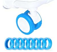 Jalopink Silicone Luggage Wheel Covers (8-Pack) - Durable, Abrasion-Proof Protector Guards to Extend Your Suitcase Wheels' Life, Universal Fit for Most Luggage., Blue, Anti-noise