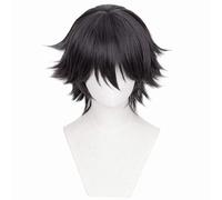 JALopy Anime Wig Bungo Stray Dogs Ranpo Edogawa Cosplay Wig,Black Short Wig,Halloween Wig,For Party,Anime Show,Cosplay Event,Daily Wig
