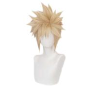 JALopy Anime Wig Final Fantasy Cloud Strife Cosplay Wig,Short Blonde Wig,Halloween Wig,For Party,Anime Show,Cosplay Event,Daily Wig(Size:a)
