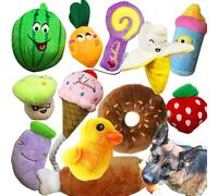Jalousie 12 Pack Dog Squeaky Toys Cute Plush Toys for Small Medium Dog Pets