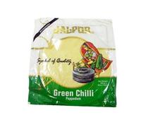 Jalpur Miller’s Green Chilli Papadum 200g x 3 Pack | Spicy Indian Papad | Ready to Cook Crispy Papadums for Frying, Roasting, Microwave & BBQ | Traditional Accompaniment with Chutney & Pickle