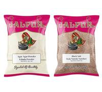Jalpur Miller’s Spice Combo Pack | Agar Agar Powder 100g & Black Salt 100g | Vegetarian Thickening Agent & Kala Namak Seasoning | Dessert Making, Baking, Drinks & Everyday Cooking (2 Pack)