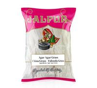 JALPUR MILLERS Agar Agar Grass 50g (200g)- China Grass - Falooda Grass - Natural Vegetarian Gelatin Substitute for Desserts, Jellies, Puddings - Ideal for Asian Sweets - Halal - Non-GMO - No Additives