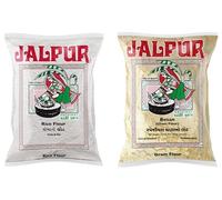 Jalpur Millers Flours Combo Pack - Stone Ground Gram Flour 1kg & Fine Rice Flour 500g - Authentic Indian Gluten-Free Flours for Cooking, Frying, Baking & Everyday Vegetarian Use