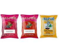 Jalpur Millers Spice Combo Pack - 3 x Premium Indian Powders | Beetroot Powder 100g, Kashmiri Chilli Powder 200g, Turmeric Powder 100g