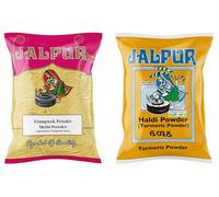 Jalpur Millers Spice Combo Pack - Fenugreek Powder 100g & Turmeric Powder 100g (2 Pack) | Authentic Indian Spices for Cooking, Curries & Seasoning - Freshly Ground Aromatic Spice Blend