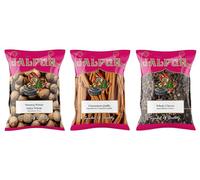 Jalpur Millers Spice Combo Pack - Nutmeg 100 g, Cinnamon Quills 100g, Cloves 100g - Whole Aromatic Indian Spices for Cooking, Baking, Curries, Chai, and Festive Dishes - Freshly Packed (3 Pack)