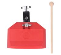 Jam Block Percussion Instrument, Hard Plastic Latin Drum for Cowbell Stand, Bright Crisp Sound with Wing Nut Mounting Bracket and Beech Wood Drumstick