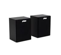 JAM Bookshelf Speakers - Wired with AUX & RCA Inputs, Active, Black | Turntable & Vinyl Record Player Compatible, Loudspeakers, 2x70mm Full-Range Drivers, Built-In Amplification