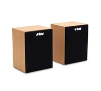 JAM Bookshelf Speakers - Wired with AUX & RCA Inputs, Active, Wood