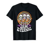 Jam Eternal Skeleton Musicians Guitar Halloween Psychedelic T-Shirt